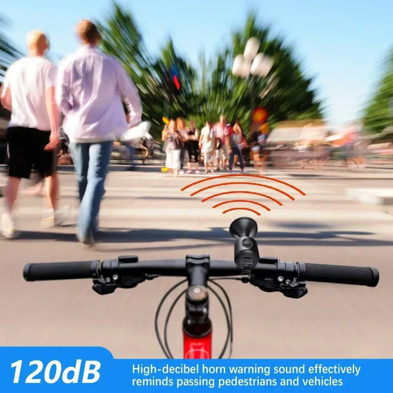 Electronic Bicycle Horn Bell – 120dB Loud Handlebar Alarm Bicycle Horn Bell Nixie
