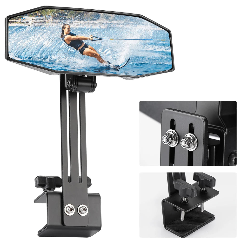 KEMITOUR Universal Boat Rear View Mirror for Jet Ski & PWC Marine Rear View Mirror Nixie