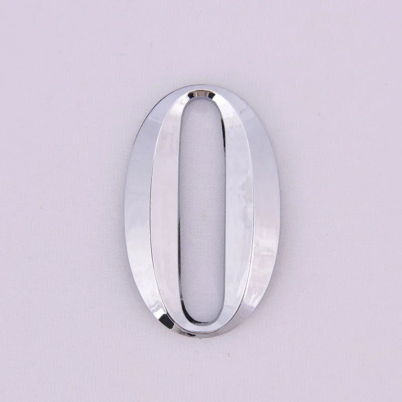 Self-Adhesive Chrome House Door Number Sign Sticker 7x4.5cm Door Number Sign Nixie 0