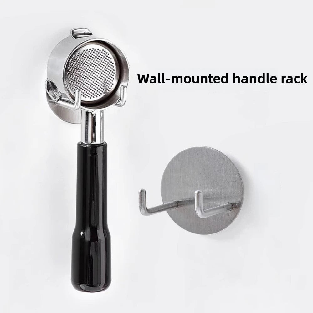 Stainless Steel Self-Adhesive Coffee Portafilter Wall Rack Coffee Portafilter Rack Nixie