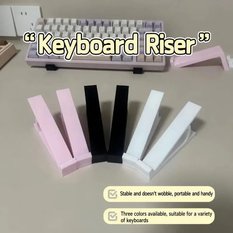 2pcs Ergonomic Keyboard Riser Anti-Slip Stand | Multi-Color