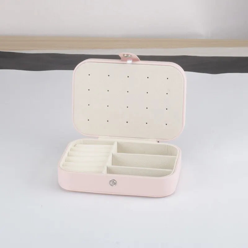 PU Leather Jewelry Box Set – Ring & Earring Organizer | 2-Piece