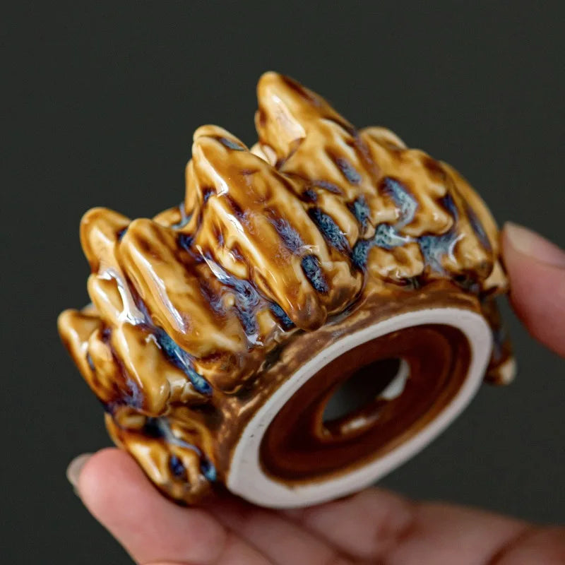 Kiln-Glazed Ceramic Espresso Cup & Saucer | 110ml Italian Style Ceramic Espresso Cup Nixie