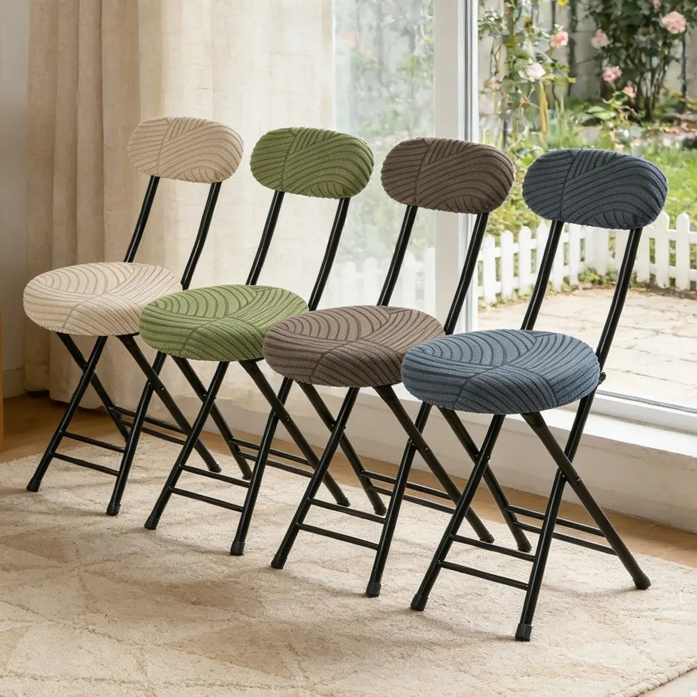 2-Pack Jacquard Elastic Round Stool & Bar Chair Covers