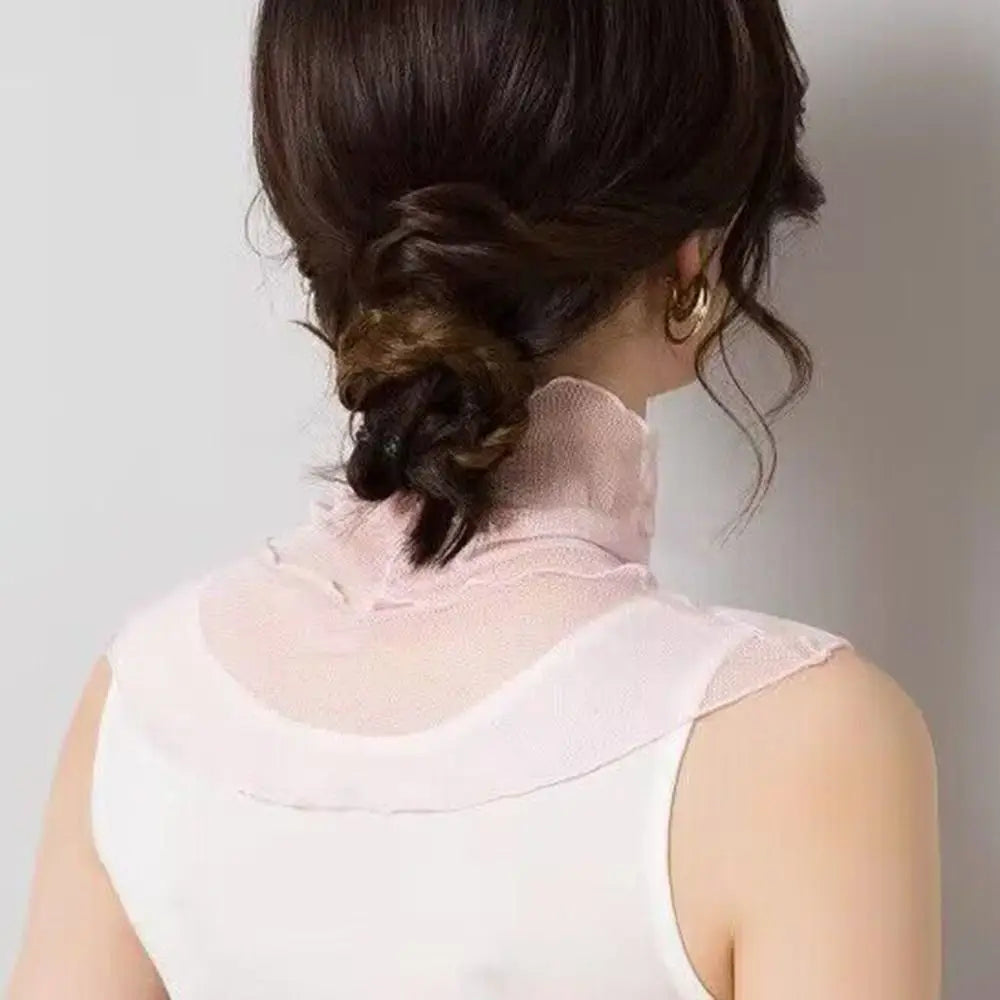 Women's Mesh Fake Collar Scarf – Breathable Detachable Neck Scarf Fake Collar Scarf Nixie