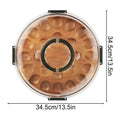 24-Slot Wooden Deviled Egg Tray with Lid | Party Platter Egg Serving Tray Nixie Round