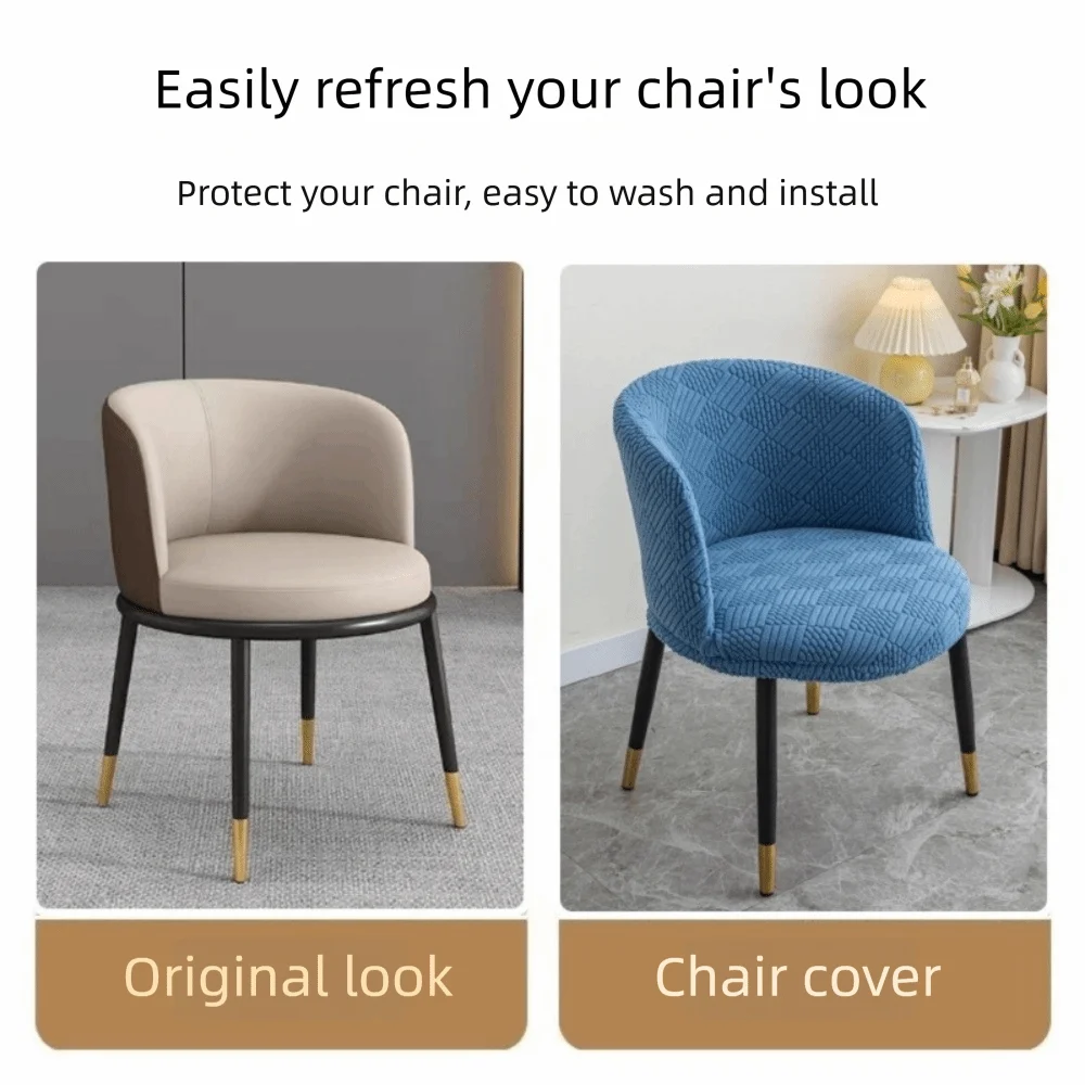 Nordic Elastic Curved Armchair Cover 3D Jacquard Chair Slipcover Chair Slipcover Nixie