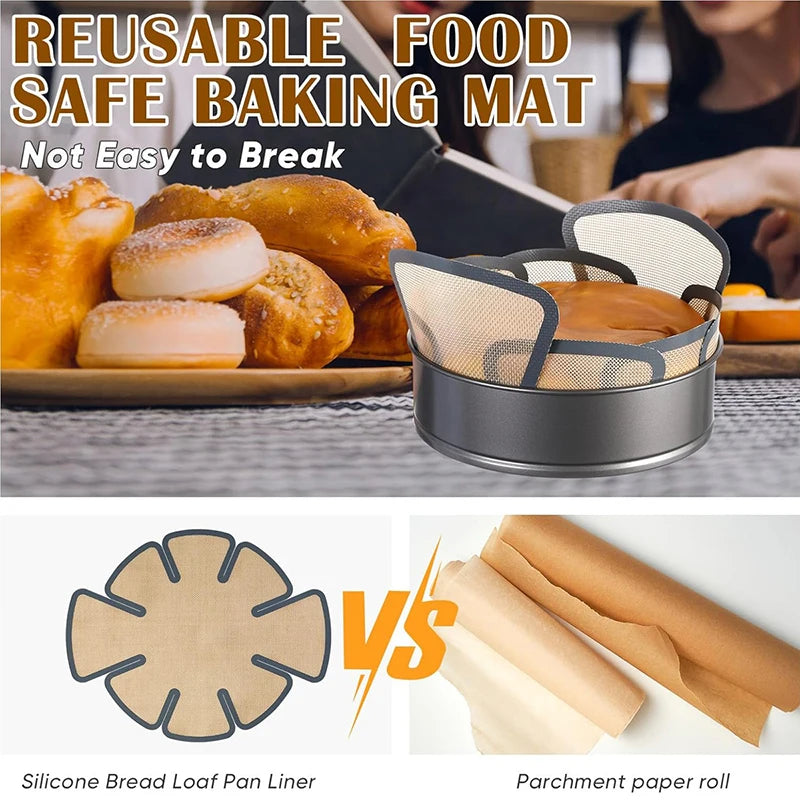 Silicone Non-Stick Loaf Pan Liner Mat – Reusable Baking Sling Silicone Baking Liner Nixie
