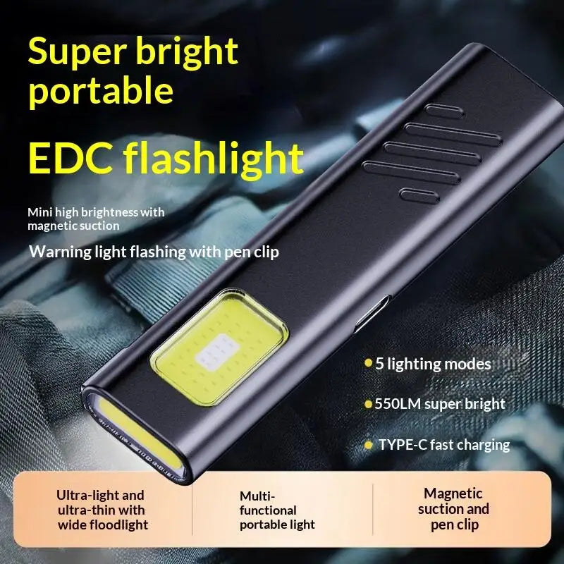 USB Rechargeable LED Flashlight – Dual Mode Pocket Torch LED Flashlight Nixie Default Title