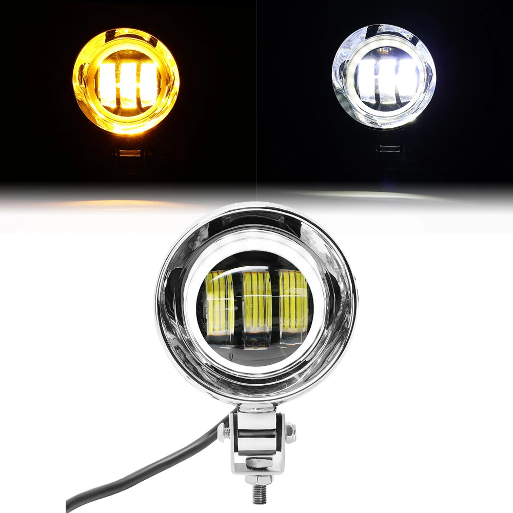 Universal Motorcycle LED Fog Light 25W Spot Lamp | KEMITOUR Motorcycle Fog Light Nixie Type A 3.5in Angel