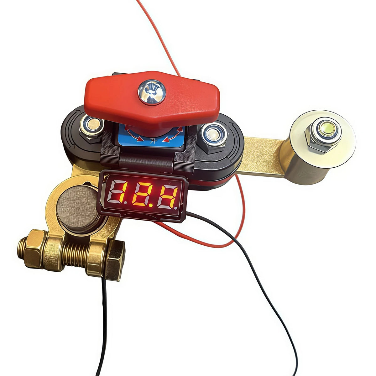12V 24V LCD Battery Disconnect Switch 100A Dual Rotation Battery Disconnect Switch Nixie Multicolor