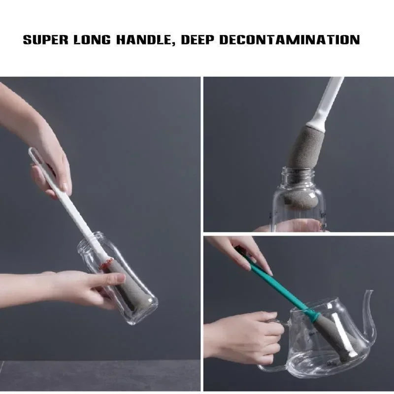 Long Handle Sponge Bottle Brush – Thermos & Cup Cleaner Bottle Cleaning Brush Nixie