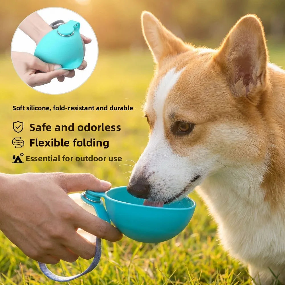 285ml Leak-Proof Stainless Steel Dog Travel Water Bottle & Bowl Dog Travel Water Bottle Nixie