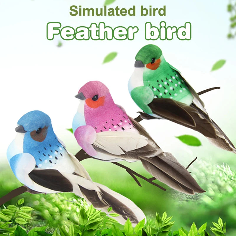 Realistic Feathered Bird Figurine for Garden & Craft Décor Bird Figurine Décor Nixie