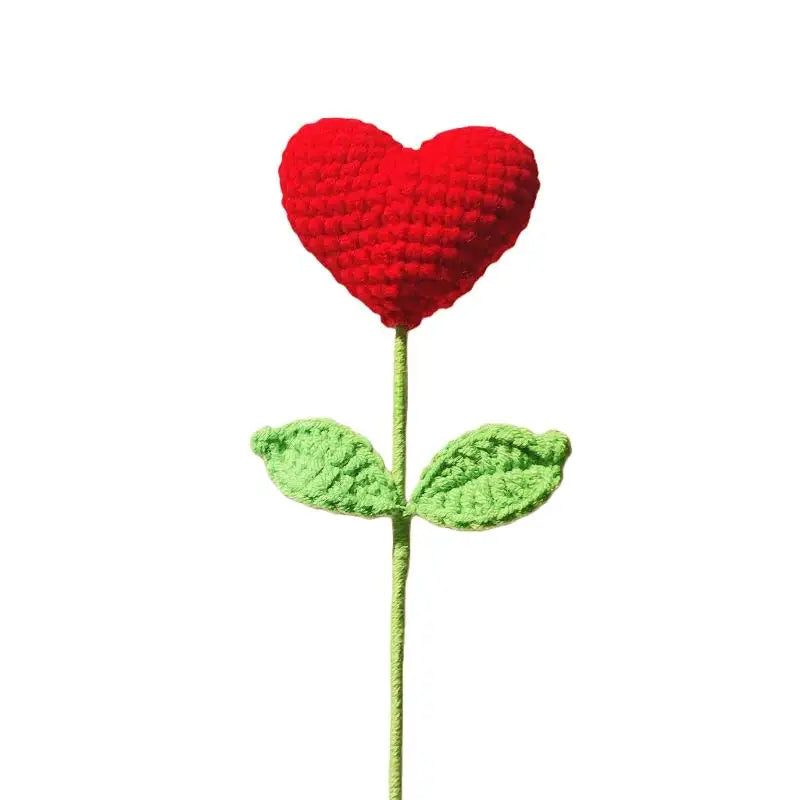 Handmade Crochet Heart Bouquet – Yarn Love Flowers Gift Crochet Flower Bouquet Nixie A1