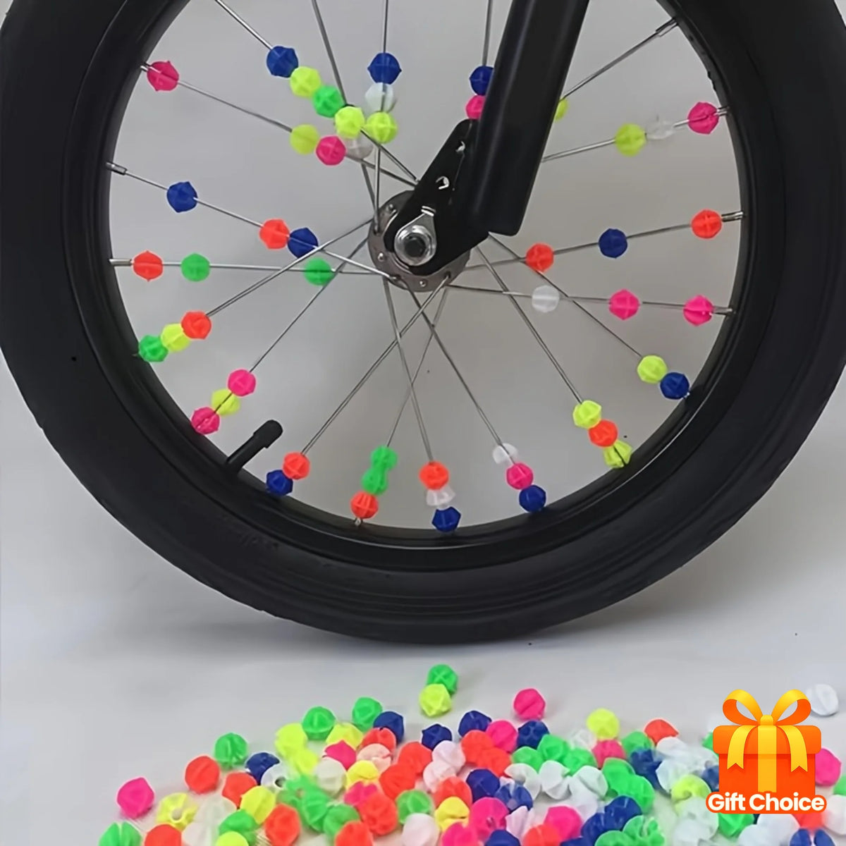 72 Colorful Bicycle Spoke Beads – Clip-On Wheel Decorations Bicycle Spoke Beads Nixie
