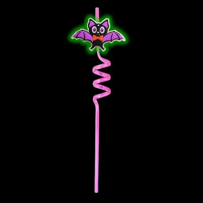 Halloween Spiral Drinking Straws – Pumpkin Ghost Toppers