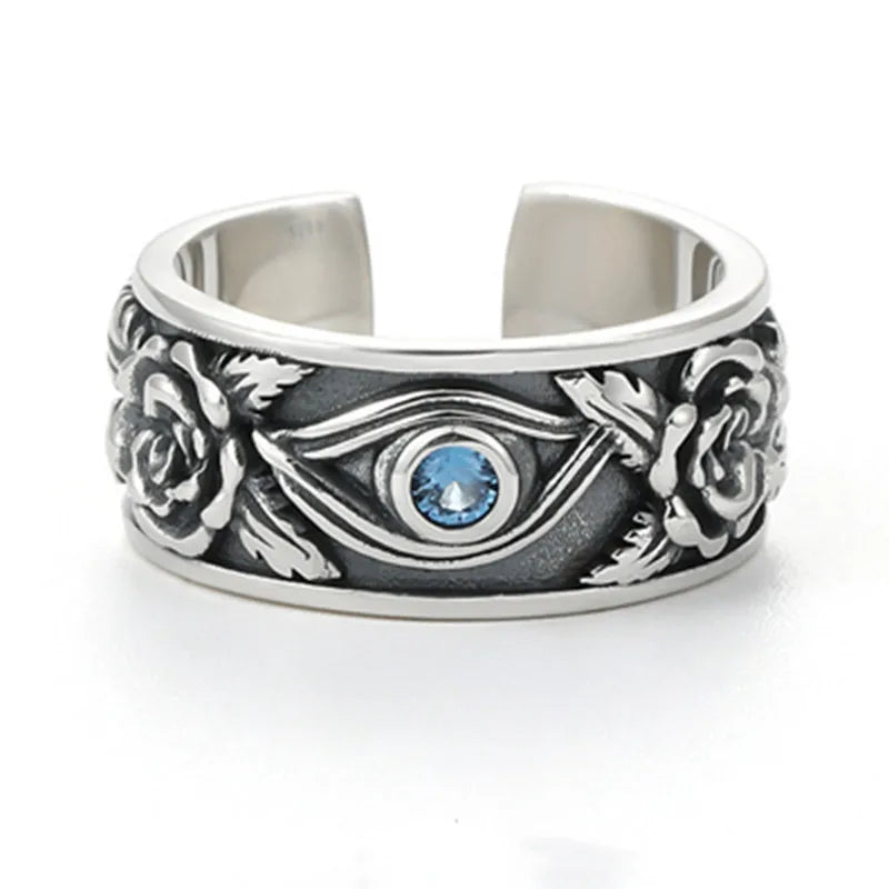Vintage Punk Adjustable Ring – Eagle Tiger Snake Charm