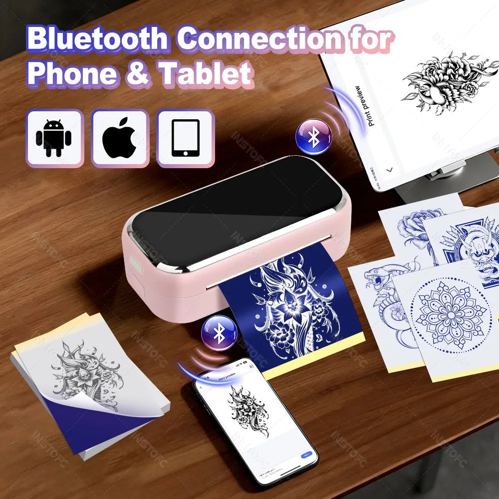 AIMO MR3 Mini Wireless Tattoo Stencil Printer | 80mm Thermal Tattoo Stencil Printer Nixie