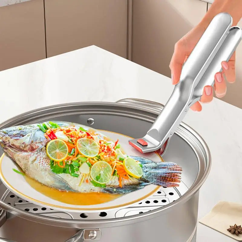 Stainless Steel Hot Plate Gripper Clip Tongs | Kitchen Bowl Holder Kitchen Gripper Tongs Nixie