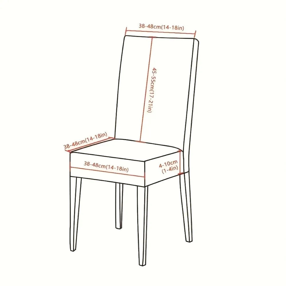 Jacquard Stretch Dining Chair Cover – 3D Leaf, Washable