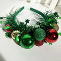 Christmas Colorful Ball Headband – Festive Holiday Hair Accessory Holiday Hair Headband Nixie Star Green