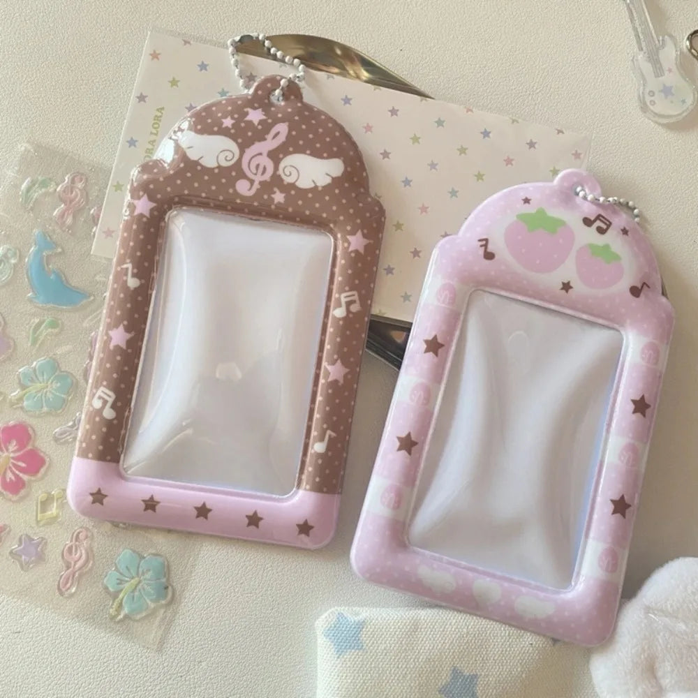 Strawberry Kpop Photocard Holder 3 Inch PVC Sleeve Case Photocard Holder Nixie