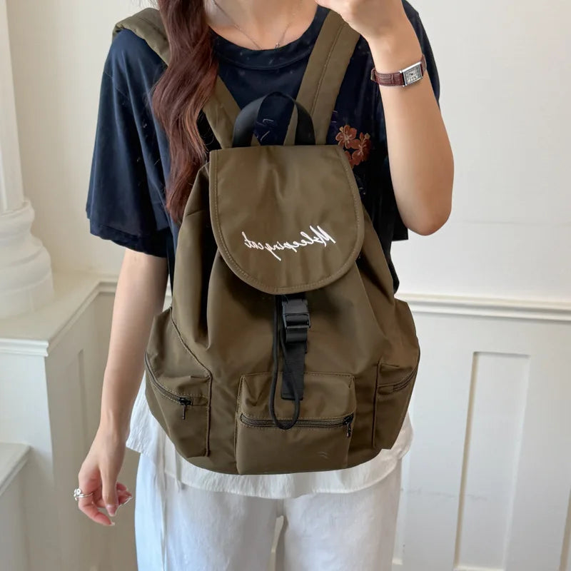 Japanese Canvas Backpack – Waterproof School & Travel Bag