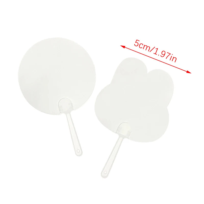 50pcs Mini Transparent Acrylic Fans – DIY Craft & Party Supplies DIY Craft Supplies Nixie