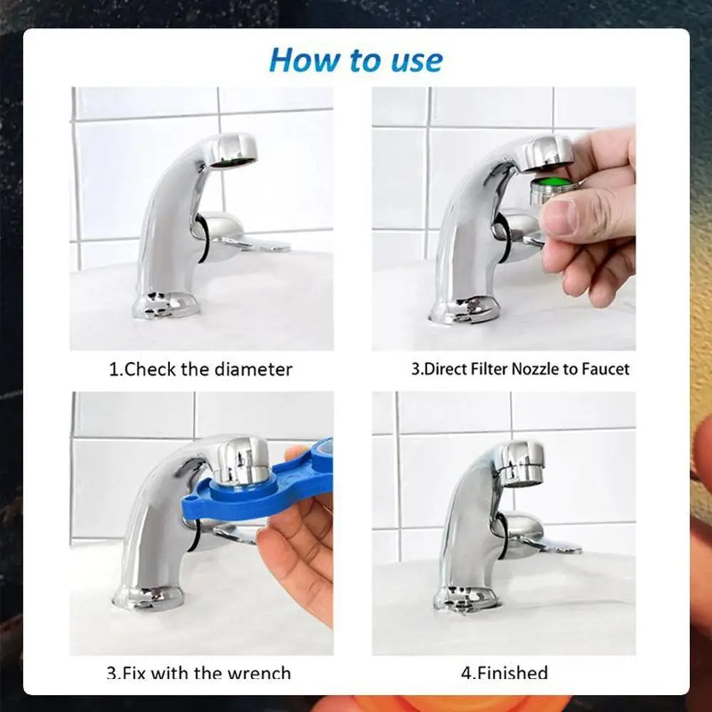 Universal Faucet Aerator Spanner – 4-Size Plastic Removal Wrench