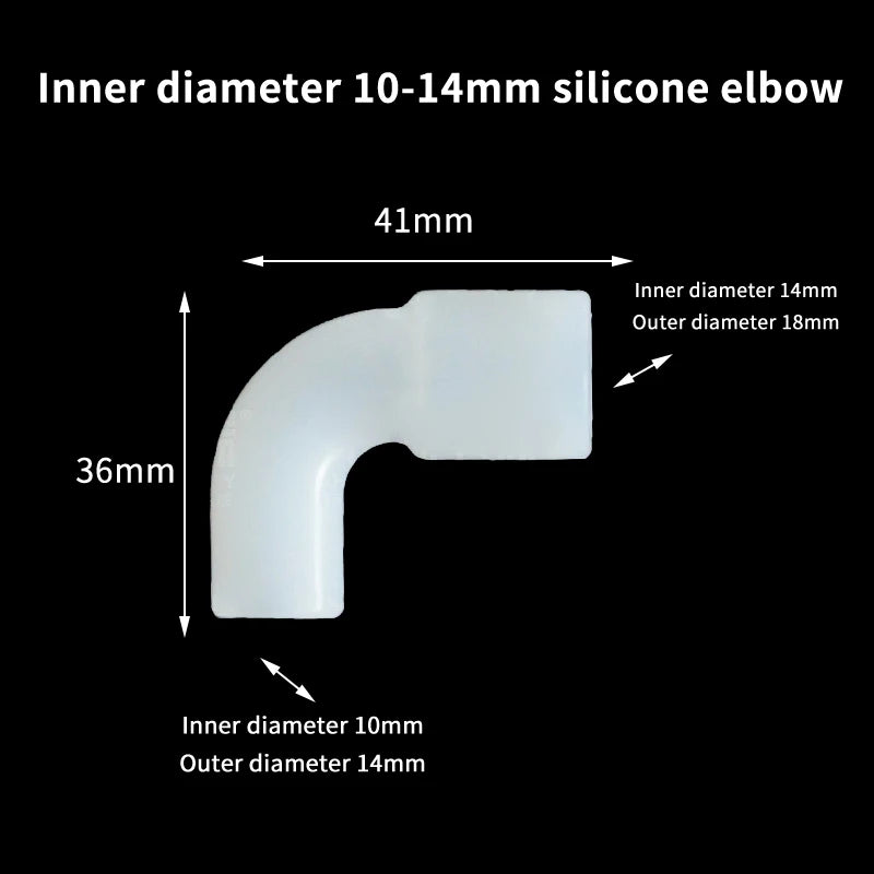 Silicone Elbow Pipe Connector for Garden & Aquarium Tubing Pipe Elbow Connector Nixie A4