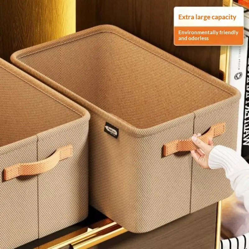Large 25L Corduroy Storage Bin for Closet Shelves & Drawers Fabric Storage Bin Nixie