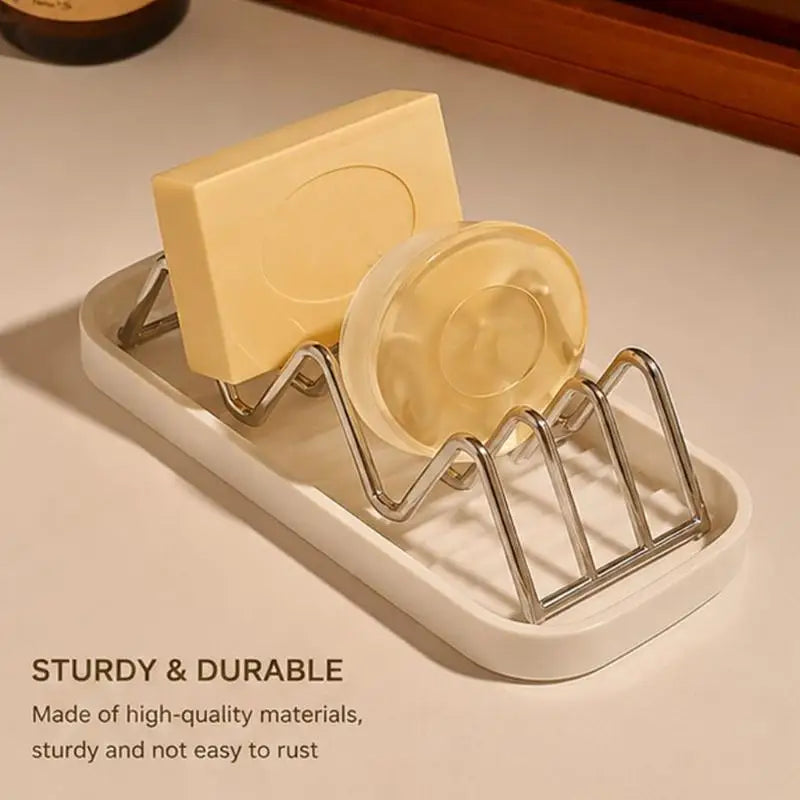 Self-Draining Soap Holder – Rustproof Stainless Steel, No Drill Soap Dish Holder Nixie