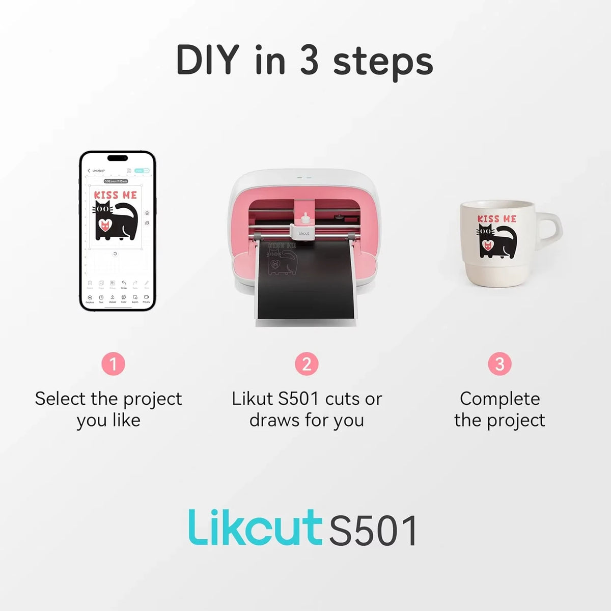 Likcut S501 Vinyl Cutter Machine for DIY Crafts & Stickers Vinyl Cutting Machine Nixie