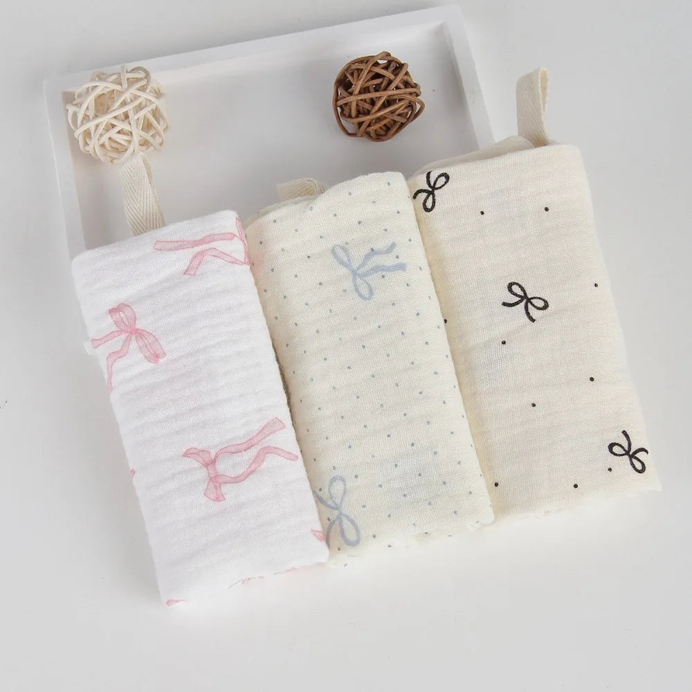 4-Layer Cotton Baby Washcloths – Soft Gauze Burp Cloths 3-5 Pack Baby Washcloth Set Nixie 31