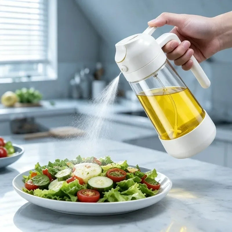 Olive Oil Sprayer Dispenser 2-in-1 Glass Bottle 15.89oz Oil Sprayer Dispenser Nixie
