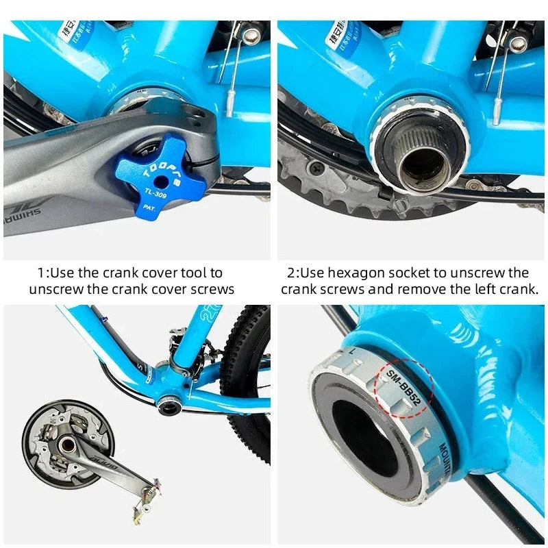 TOOPRE 5-in-1 Bike Bottom Bracket Wrench & BB Remover Tool Bike Bottom Bracket Tool Nixie