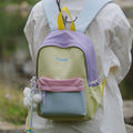 Color-Block Unisex Backpack | Travel & Student Daypack Casual Backpack Nixie Purple