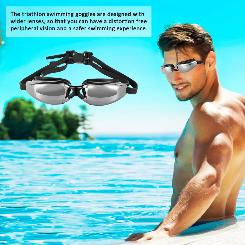 Nixie Swimming Goggles – UV Protection & Anti-Fog Wide View Swim Goggles Nixie