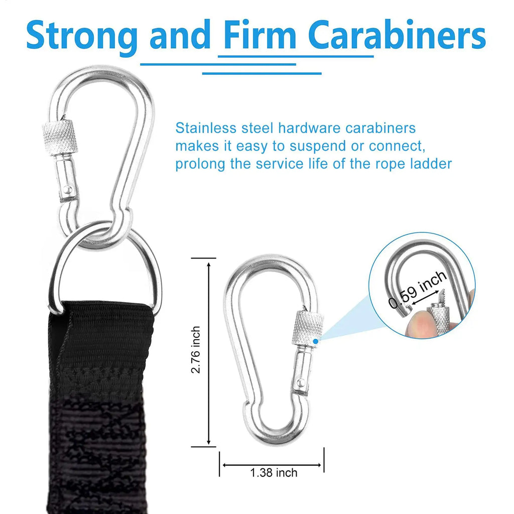 4-Step Folding Boat Rope Ladder – Kayaks & Motorboats