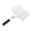 Folding Stainless Steel Fish Grill Basket with Removable Handle BBQ Grilling Basket Nixie BBQ Rack