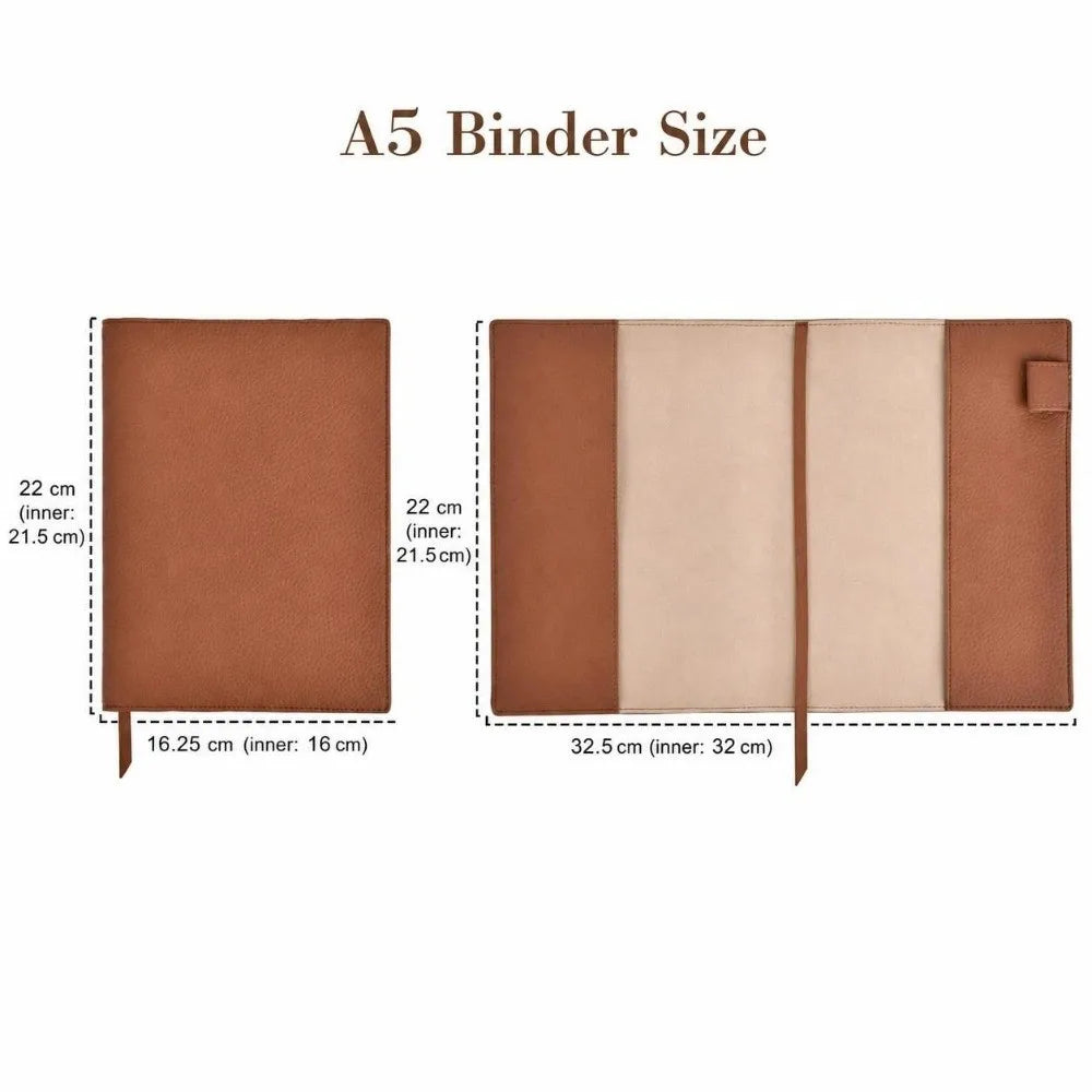 A5 PU Leather Notebook Cover – Replaceable Solid Color