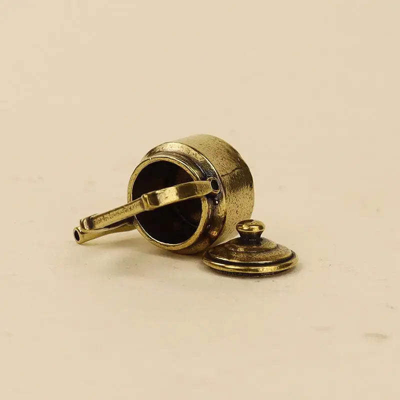 Antique Brass Teapot Incense Burner | Retro Copper Desk Ornament Incense Burner Ornament Nixie