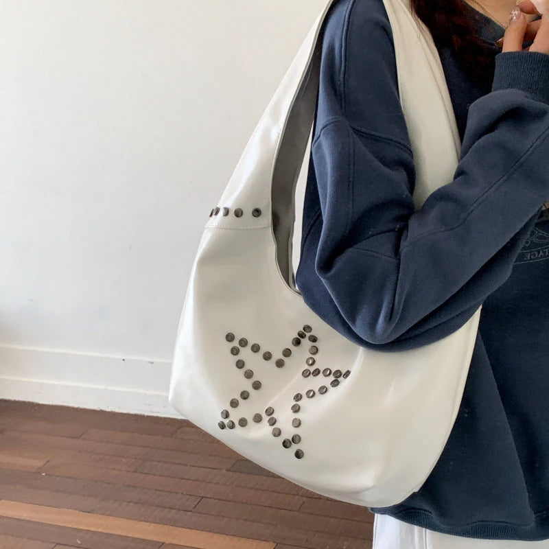 Korean Star Rivet Crossbody Bag – Large Capacity Shoulder Bag Crossbody Shoulder Bag Nixie