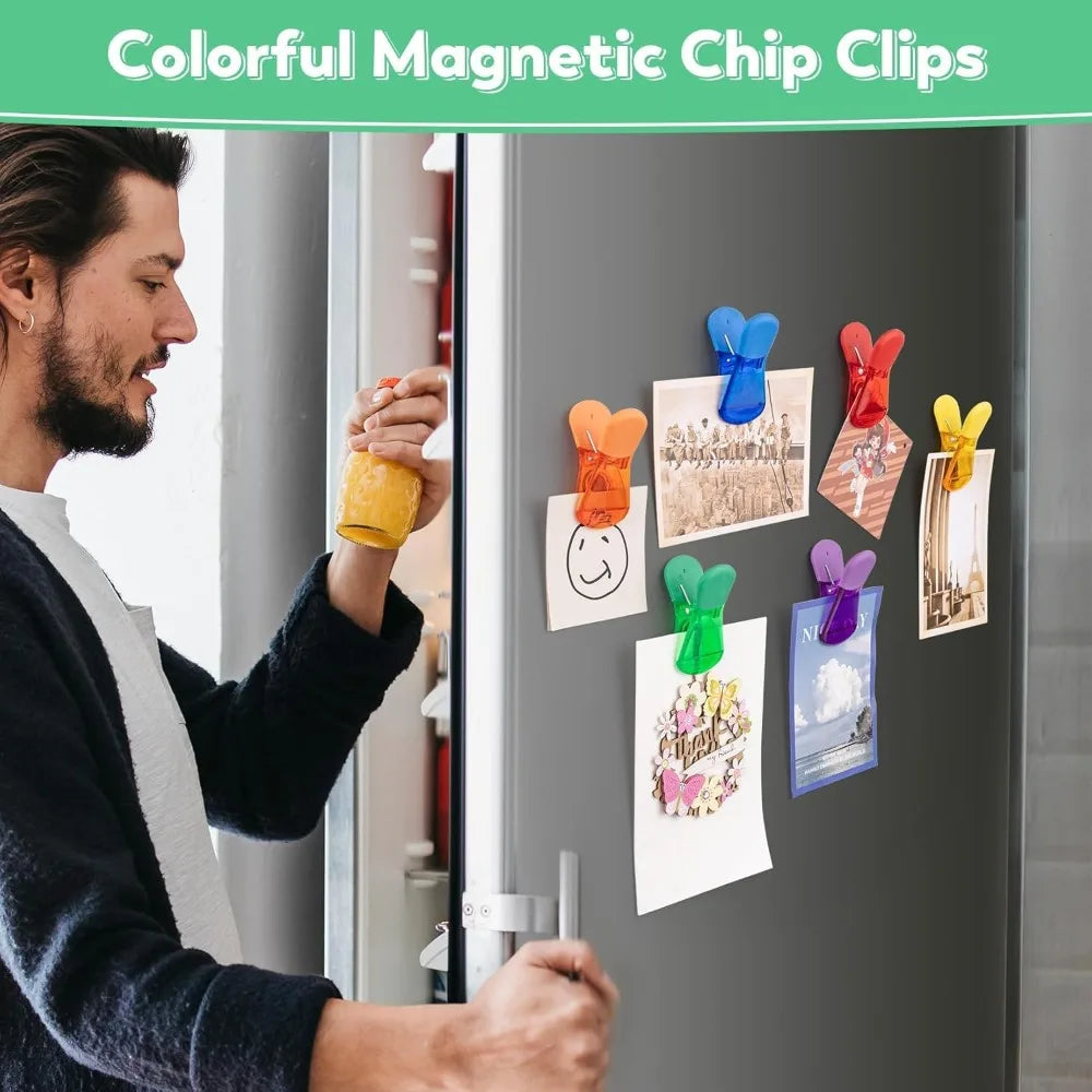 6-Pack Magnetic Kitchen Bag Clips – Food Sealing & Fridge Organizer Kitchen Bag Clips Nixie