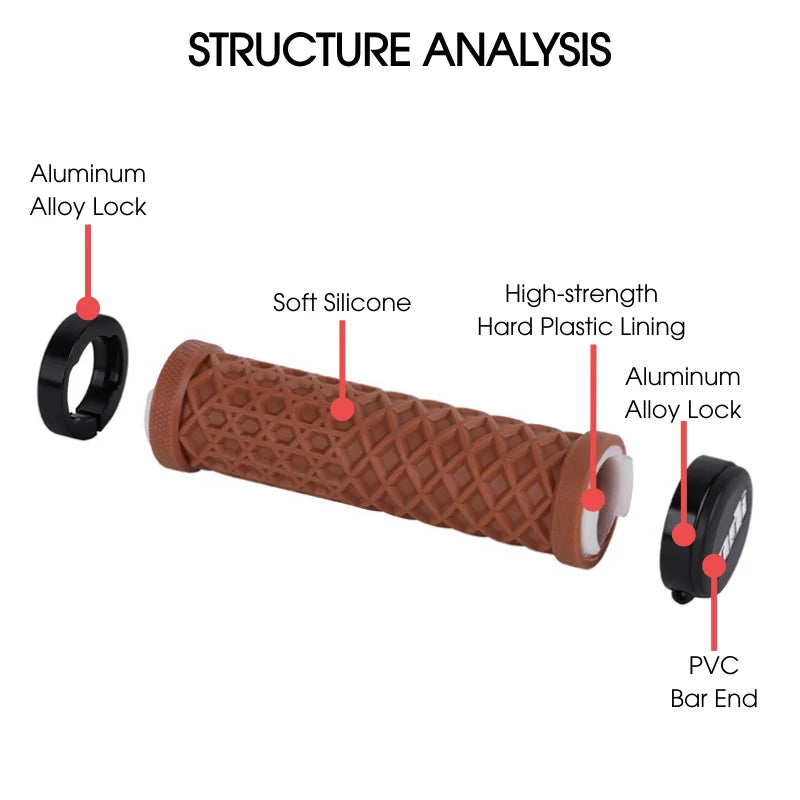 ODI Silicone MTB/BMX Handlebar Grips – Double Lock Anti-Slip Bicycle Handlebar Grips Nixie
