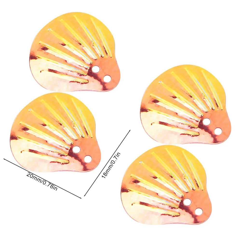 50g Shell Sequins 18x20mm Double Hole PVC for DIY Crafts Craft Sequins Nixie