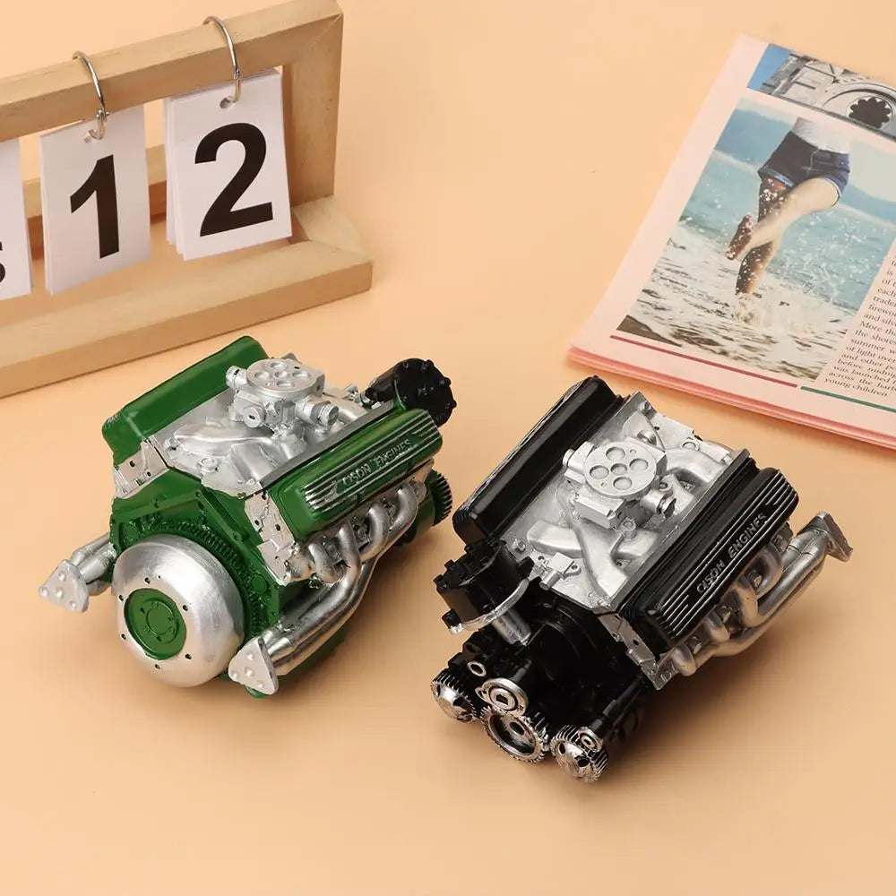 Resin V8 Car Engine Model – DIY Simulation Kit for Adults Engine Display Model Nixie