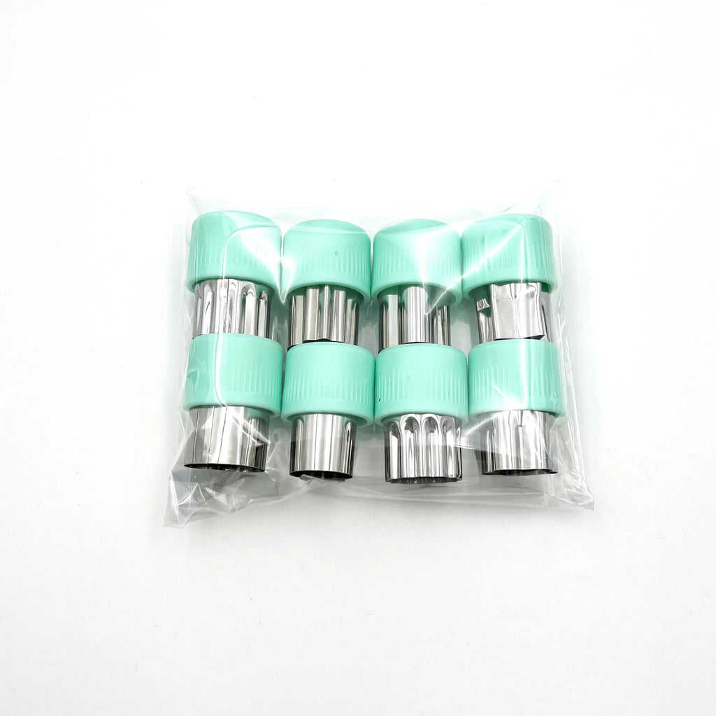 8-Pc Mini Stainless Steel Food Cutters – Bento & Baking Molds Food Cutter Molds Nixie Light green mold