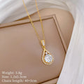 Micro-Set Zircon Pendant Necklace | Stainless Steel Choker Pendant Necklace Nixie XL1200-321